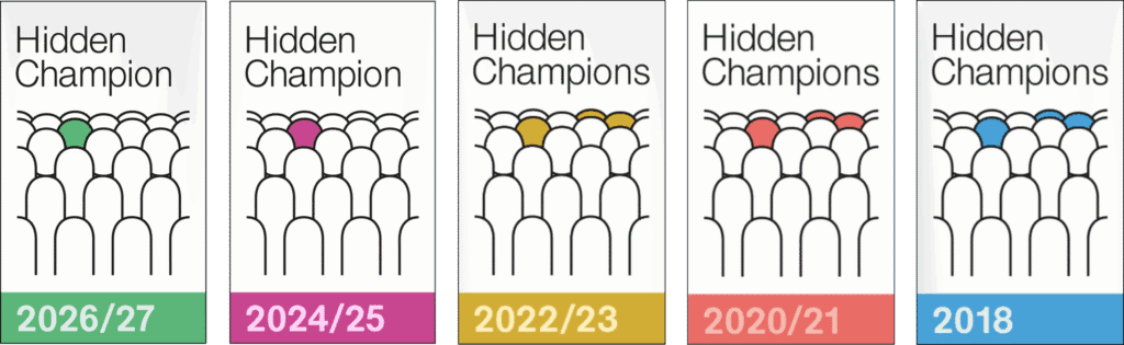 Hidden Champion Auszeichnungen 2026/27, 2024/25, 2022/23, 2020/21, 2018